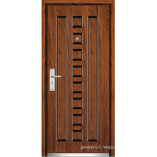 Porte en bois d&#39;intérieur en acier (WX-SW-106)